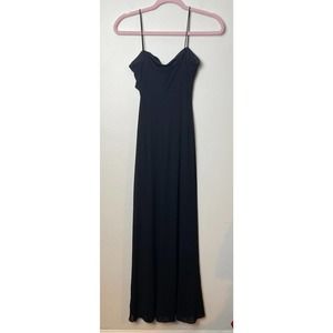 Laundry By Shelli Segal 1995 Black Spaghetti Maxi Dress Size 2